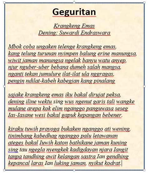 Adhedhasar diksi geguritan bisa kaperang dadi pira  Diksi, yaiku nggatekake lan menehi tekanan basa, utamane babagan tembung-tembung pokok/utama ing geguritan