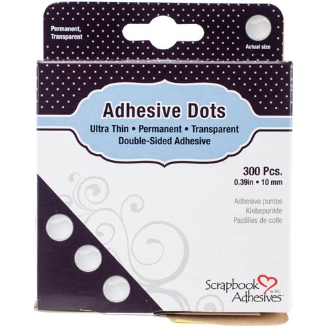  VELCRO Brand Thin Clear Dots with Adhesive, 200Pk