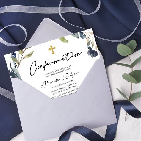 Adobe confirmation invitation maker LIkewise, honor your upcoming religious ceremony with a custom photo invitation from Shutterfly