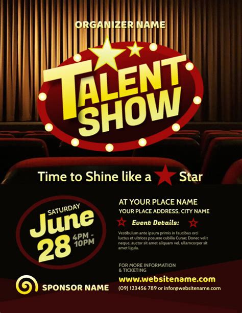 Adobe talent show flyer maker  free customizable talent show ﬂyer templates adobe express