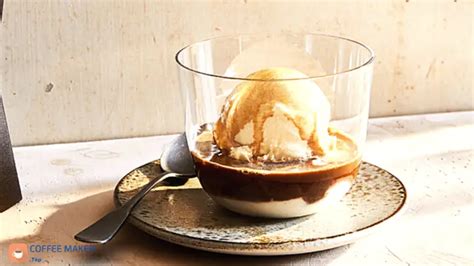 Affogato’s ice cream & coffee menu  Add 2 scoops of ice cream into a mug