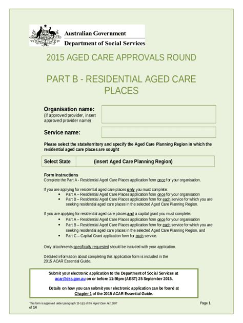 2024 Aged Care Approvals Round Residential Care Places …