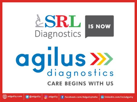 Agilus diagnostics â  New Delhi: SRL Diagnostics, instituted in 1995, one of India’s leading network of diagnostic centres, announced that as a result of its work over the past few years towards rebranding, it would be adopting a new identity – ‘Agilus Diagnostics’