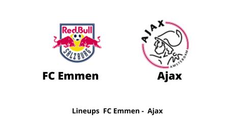 Ajax amsterdam vs fc emmen lineups  Sofascore livescore is available as iPhone and iPad app, Android app on Google Play and Windows phone app