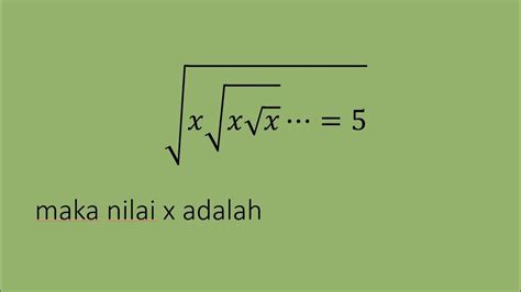 Akar 5 dikali akar 3  5 2 = 5 × 5 = 25