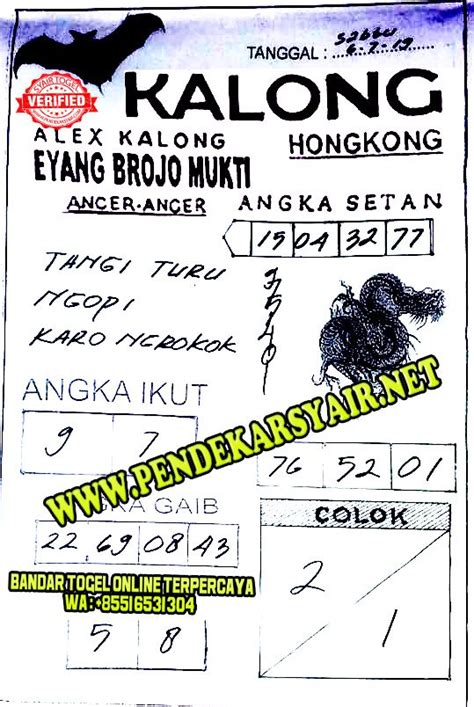 Alex kalong  HK Hari Ini 01-06-2021