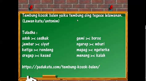 Alise nanggal  O iya,Tembung-tembung ini