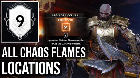 All chaos flame locations  God of War Ragnarok All Gale Flame Locations Guide; God of War Ragnarok All Chaos Flame Locations Guide;God of War - All Chaos Flame Locations | How to Upgrade Blades of Chaos to Max LevelAK56 Gaming [Full Gameplay] God of War Ragnarok, discovering the location of the Chaos Flame is crucial to upgrade your weapons and enhance your gameplay experience