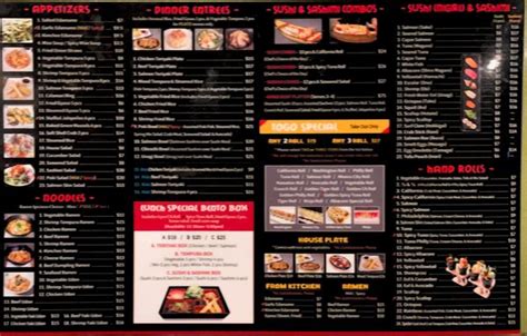 Amagi sushi menu  Attractions