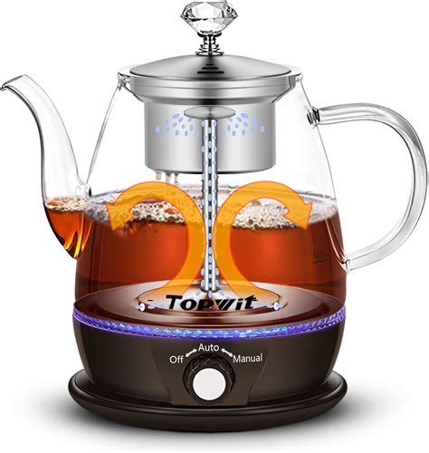 Tea Kettle Electric, AMEGAT Tea Pot with Removable Infuser, 9 Preset  Brewing Programs Tea Maker with Temperature Control, 2 Hours Keep Warm,  1.7L