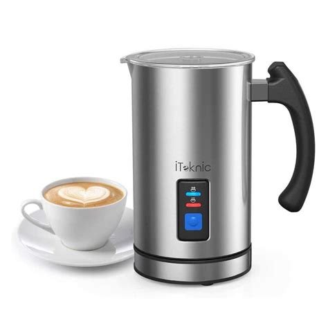 RATRSO Milk Frother,Electric Foam Maker Stainless Steel Milk Steamer with Hot&Cold Milk Functionality Automatic Foam Electric Milk Warmer Silent