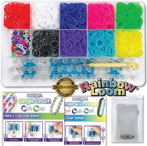 Colorful Loom Rubber Bands Set, 12 Colours 600+ Loom Bands Kits Diy Rubber  Bands With Storage Box/knitting Tool For Kids