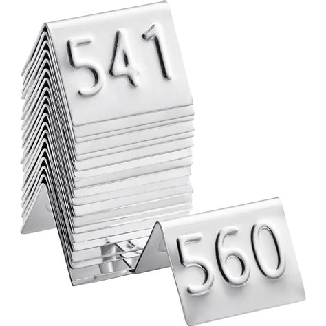 American metalcraft number cards table tents 00