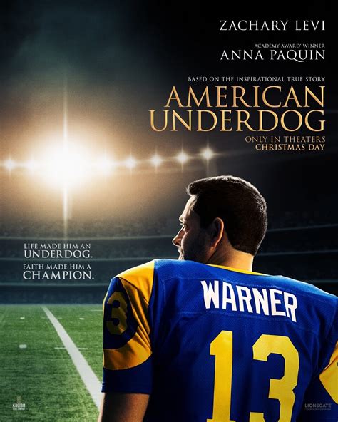 American underdog bd50 American Underdog: A Kurt Warner Story is dropping in theaters on Christmas Day, December 25th