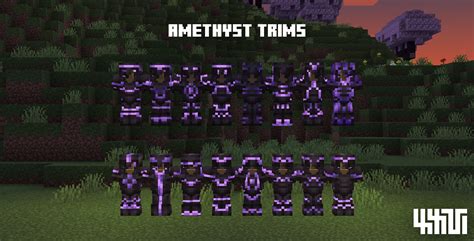 Amethyst armor trim minecraft Armor trim patterns