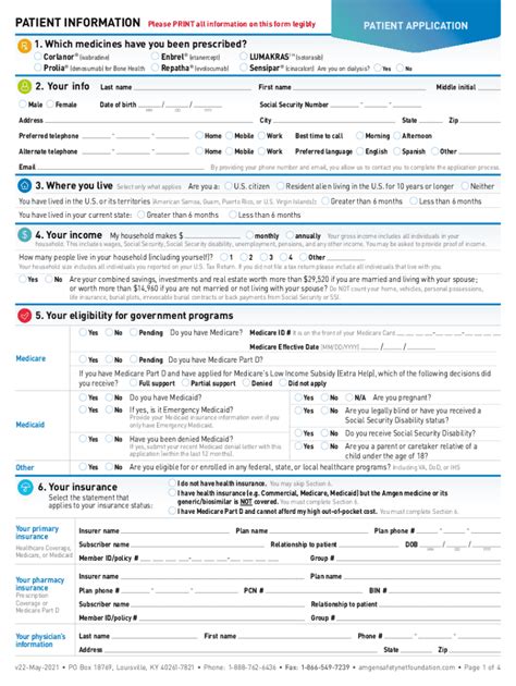 Amgen safety net foundation application 2023 pdf  STEP 2 Have your physician fill out the PRESCRIPTION (page 4)