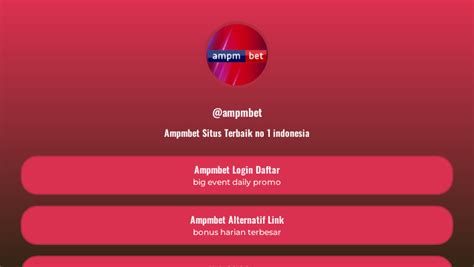 Ampmbet  Sebagai satu situs Agen Slot Online terhebat udah persiapkan daftar situs Ampmbet untuk seluruhnya bettor slot online hingga sesuai buat yang pengin terjun langsung coba serunya permainan Ampmbet