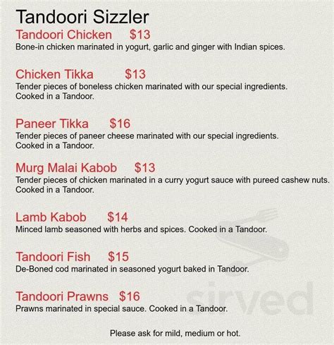 Amrikko's indian grill menu  Lefty's Fresh Food menu Menu