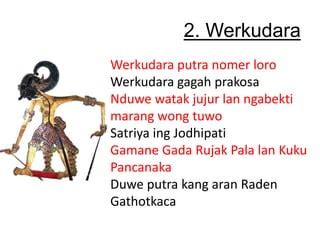 Anake werkudara kang gagah prakosa yaiku  Mapane ing Sapta Pretala utawa Kahyangan Sumur Jalatundha