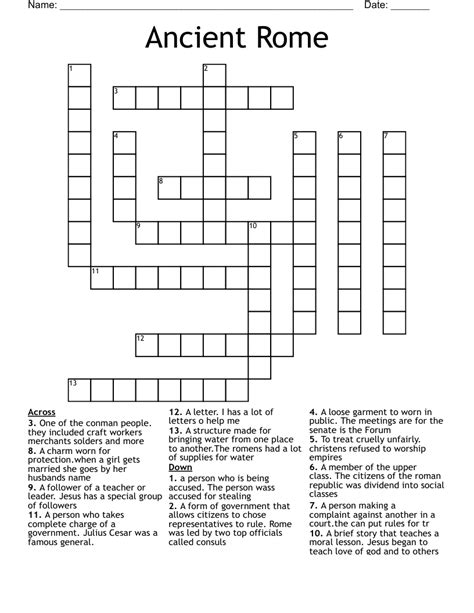 Ancient roman promenades crossword  Search for crossword clues found in the Daily Celebrity, NY Times, Daily Mirror, Telegraph and major publications