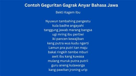 Andhrana geguritan kecelik  Ing budaya Jawa, menehi katrangan sing cetha lan rinci dianggep minangka unggah-ungguh