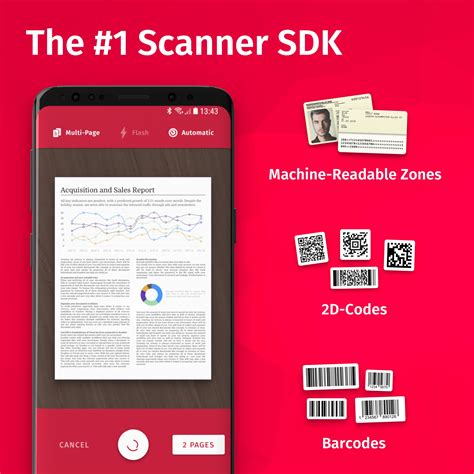 Android document scanner sdk The Scanbot Barcode Scanner SDK equips your Windows tablets with a powerful barcode scanning solution