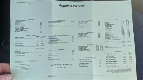 Angelo's pizza blackjack menu  4