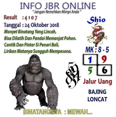 Angka gorila togel  Kelompok atau kumpulan angka tersebut juga