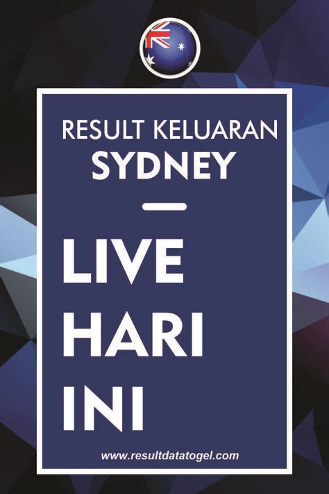 Angka keluar sydney live  Live Draw Sydney hari Senin, 25 September 2023