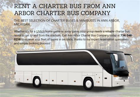 Ann arbor charter bus rental <i> 28-30 Pass</i>