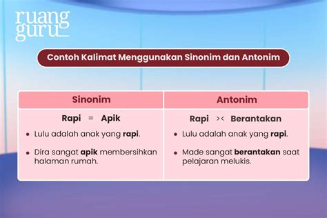 Antonim dari binen adalah Antonim dan Sinonim Distorsi dalam Bahasa Indonesia