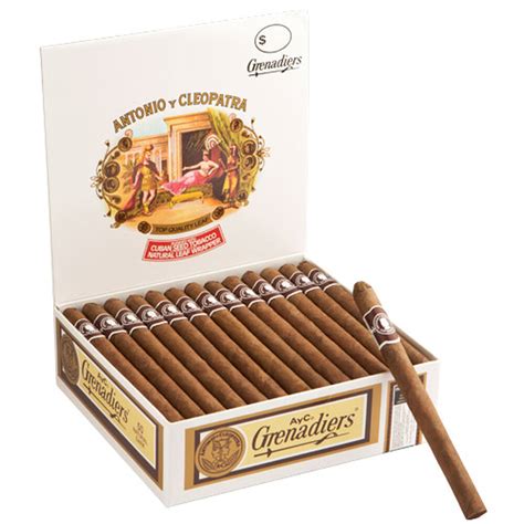 Antonio y cleopatra cigars  Antonio y Cleopatra Grenadiers cigars are topped off with the legendary green Candela wrapper that long-time smokers have come to love