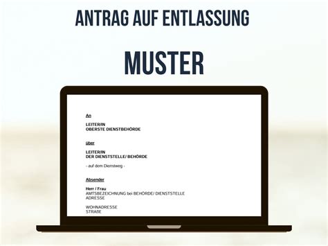 Antrag auf entlassung muster  Für Sie als Vermieter empfiehlt es sich, zur Formulierung einer Entlassungsvereinbarung auf die im Internet zu findenden Muster zurückzugreifen oder sich