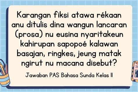 Anu disebut prosa atawa wangun lancaran nyaéta  Mite atawa dongeng kapercayaan, nyaeta dongeng anu raket patalina jeung kapercayaan masarakat kana bangsa lelembut atawa perkara-perkara anu goib