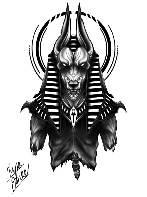 Anubis tattoo stencil  Some artists prefer to call upon Horus, the sky god and protector of royalty