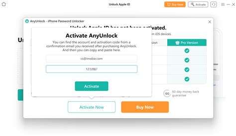 Anyunlock activation code and account After you purchase AnyUnlock, you will get an AnyUnlock activation code