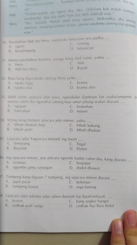 Apa sing diarani paraga  Paraga ayu sing ora dimangerteni mlebu saka ngendi, awit ora ana jendhela lan lawang kamar kuwi dikancing dening juragane saka njero, lagi uleng ngetog tenaga nuntasake kanikmatan