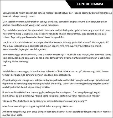 Apa tegese teks narasi  Artinya atau tegese Mangsa ketiga yaiku mangsa terang ora ono udan, maksudnya adalah musim yang terang atau terik panas dan tiada hujan turun