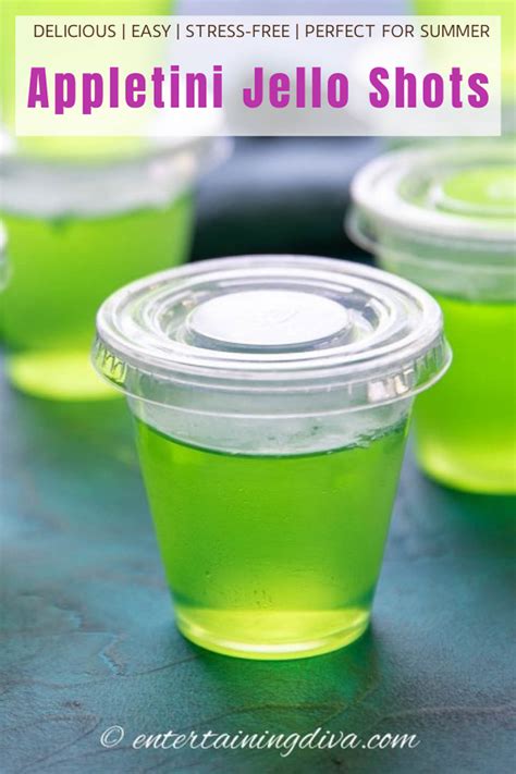 Appletini jello shots  See more ideas about jello shots, jello, jello shot recipes