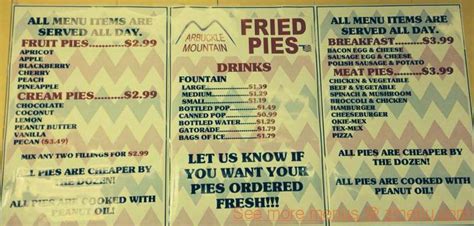 Arbuckle mountain original fried pies menu 5 of 5 on Tripadvisor and ranked #1 of 16 restaurants in Davis