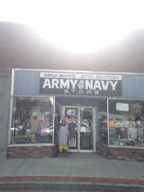 Army navy store stoughton ma  From Business: Retailer of Army Navy Military Surplus Equipment, Tactical Gear, Water Filtration Products, Food Storage and other Emergency Preparedness Survival Products