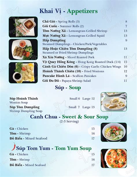 Asian legend vietnamese cuisine menu  20