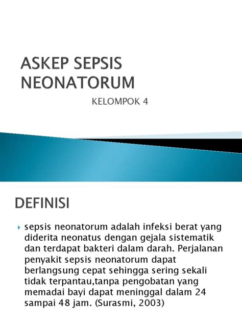 Askep sepsis neonatorum Scribd adalah situs bacaan dan penerbitan sosial terbesar di dunia