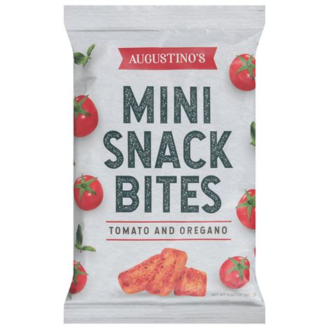 Augustino's mini snack bites  This item was picked up by me at Dollar Tree This is made with wheat flour along with dried tomato powder