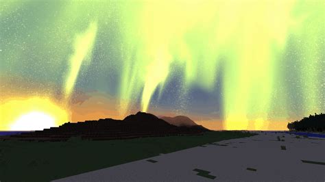 Aurora borealis minecraft texture pack 9k 2