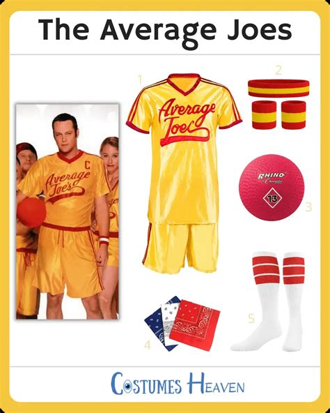 Average joe costume Arrives by Wed, Sep 6 Buy Dodgeball Yellow Average Joe's Costume-Small at Walmart