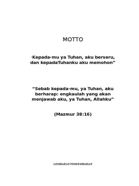 Ayat alkitab untuk motto skripsi  1