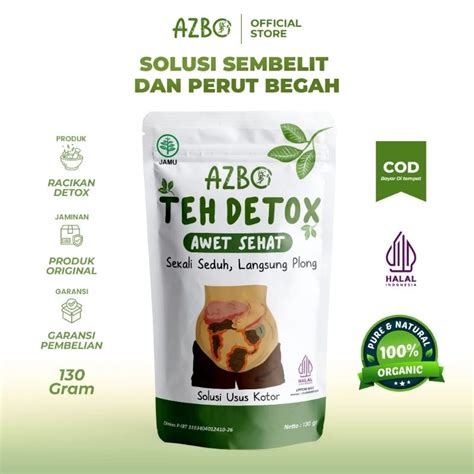 Azbo teh detox PROMO Azbo Teh Detox 75gr Halal LPPOM | Teh Diet Herbal - Melancarkan di Tokopedia ∙ Promo Pengguna Baru ∙ Cicilan 0% ∙ Kurir Instan