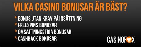 Bästa casino bonusar 2016  Casino Bonus Amount x Rollover Requirement