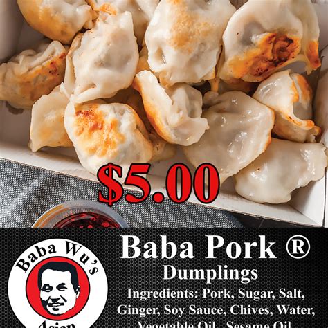 Baba wu dumplings  You can take your tastebuds around the world at our newly launched Eat Street